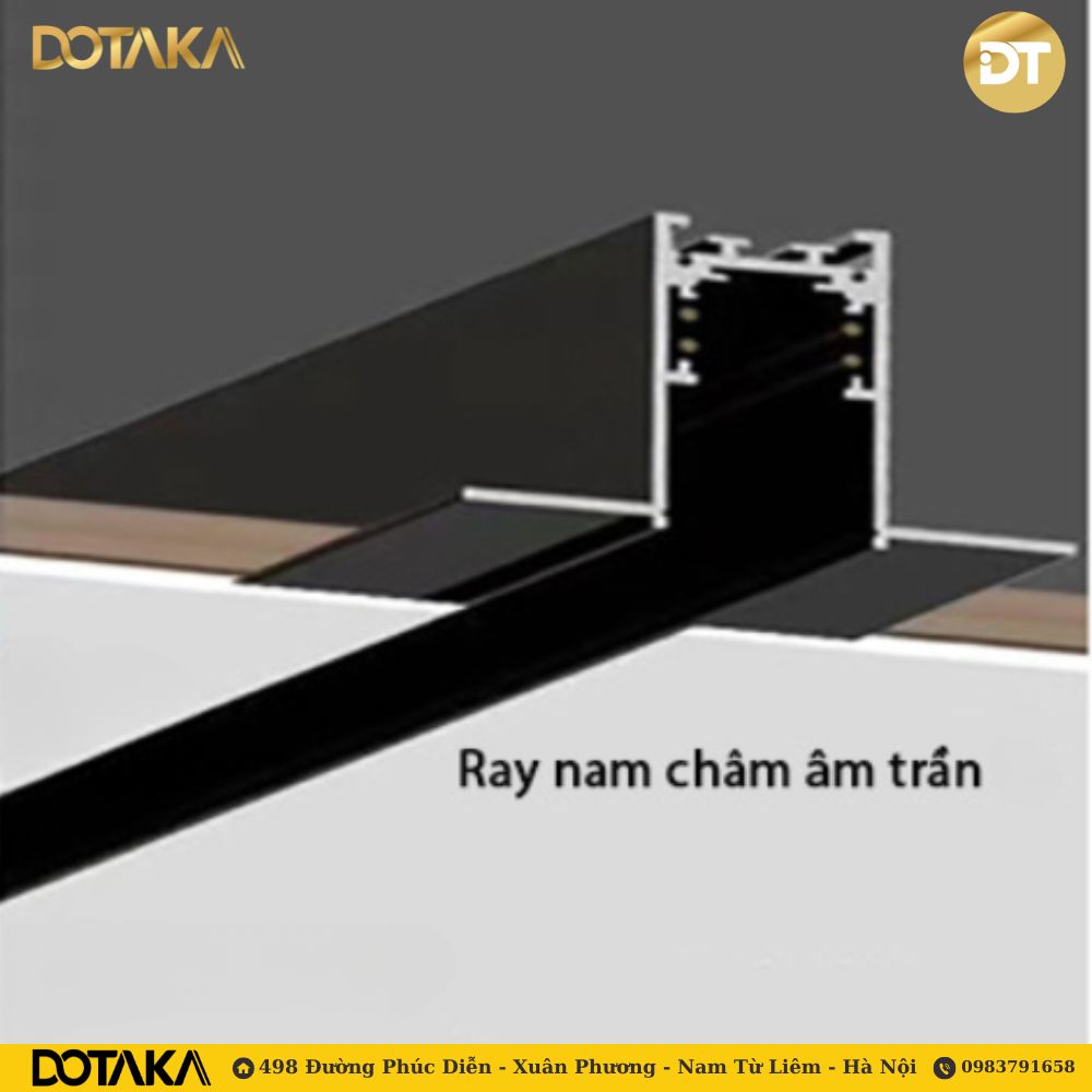 Hệ ray nam châm âm trần – Tối ưu tính liền mạch, giấu kỹ thiết bị