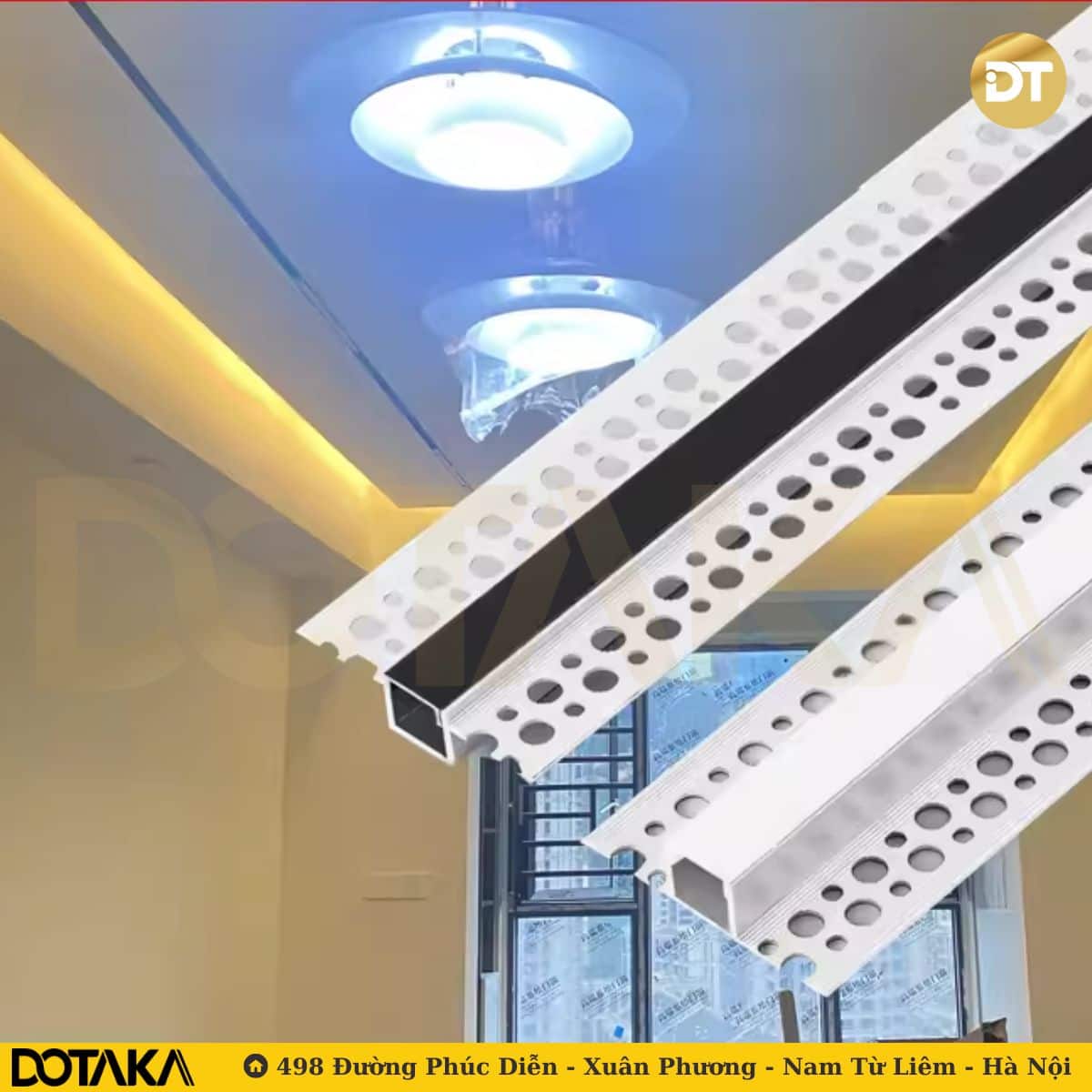 Cấu tạo của thanh nhôm âm trần UT20.56-13 và UT20.56-14