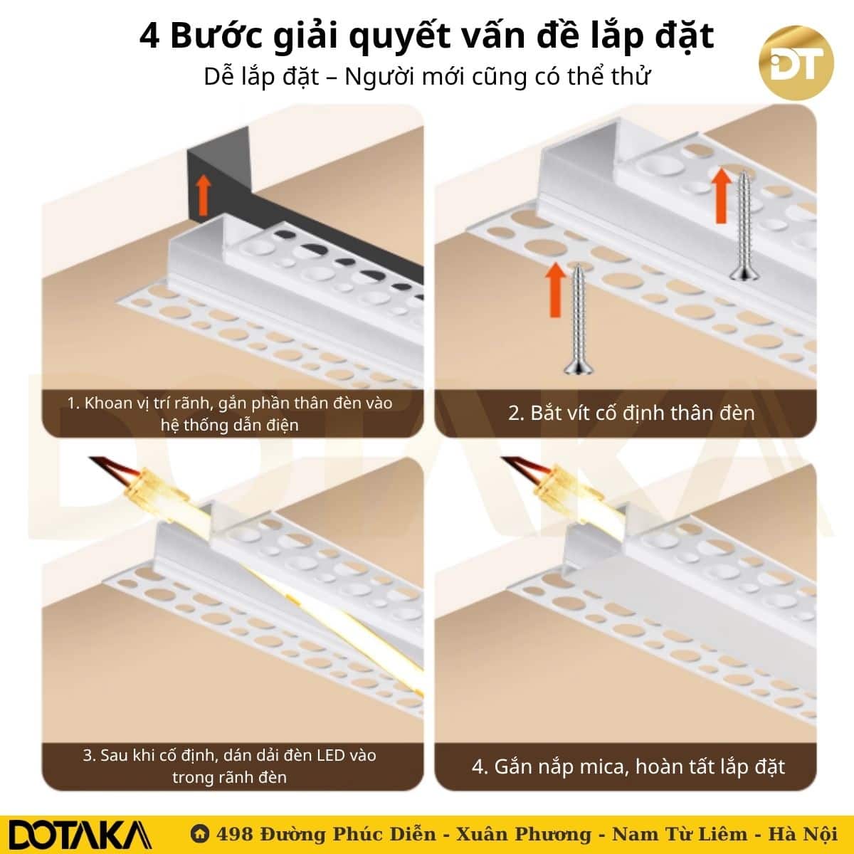 Quy trình thi công dễ dàng – 4 bước cơ bản