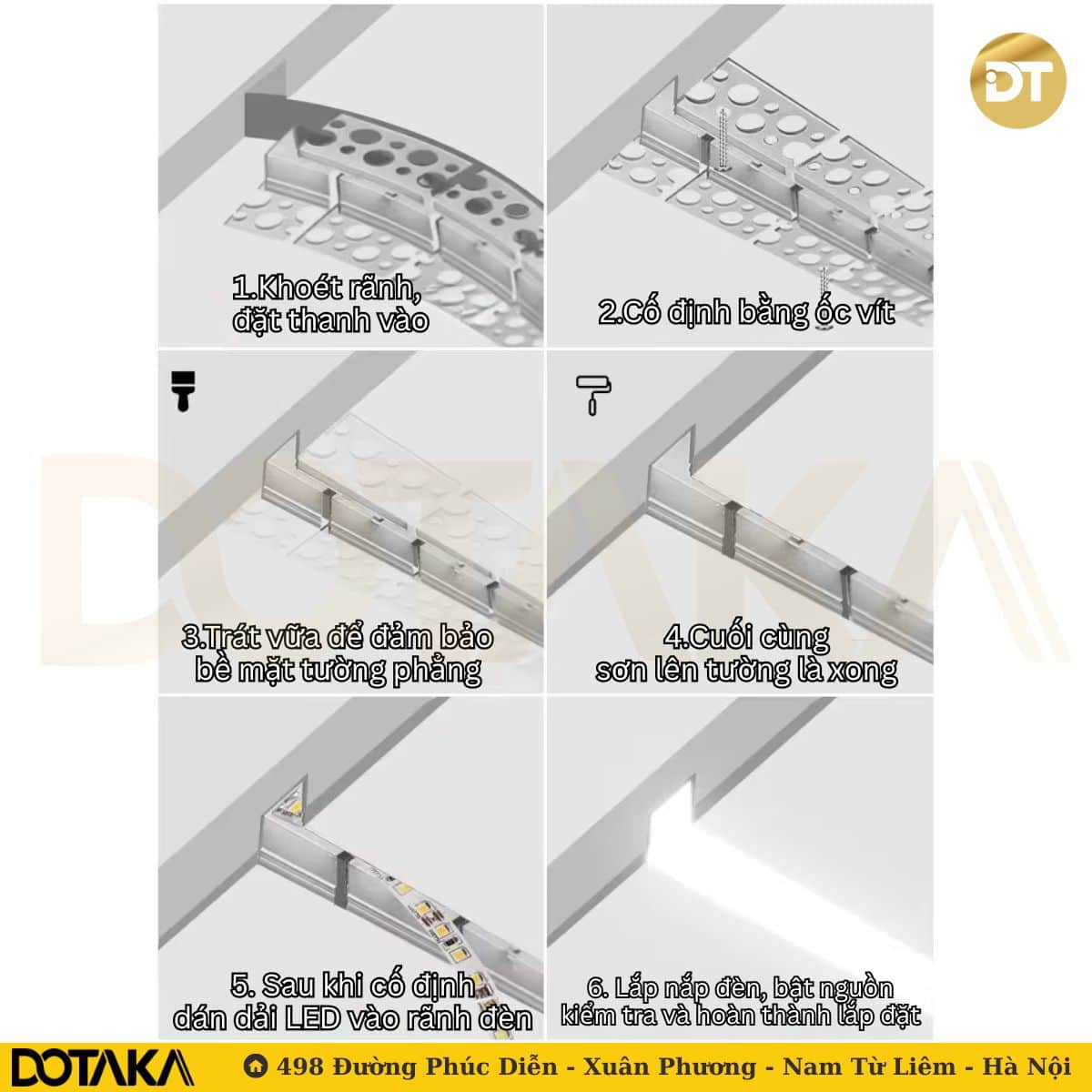 Hướng dẫn 6 bước thi công thanh nhôm uốn cong chi tiết