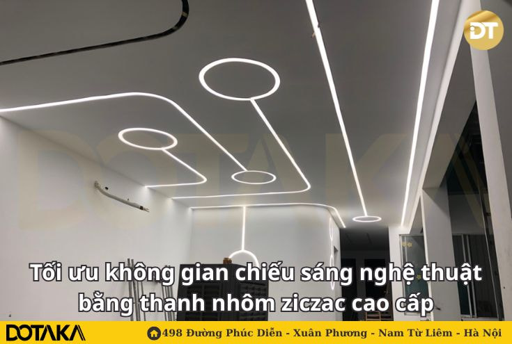 Tối ưu không gian chiếu sáng nghệ thuật bằng thanh nhôm ziczac cao cấp