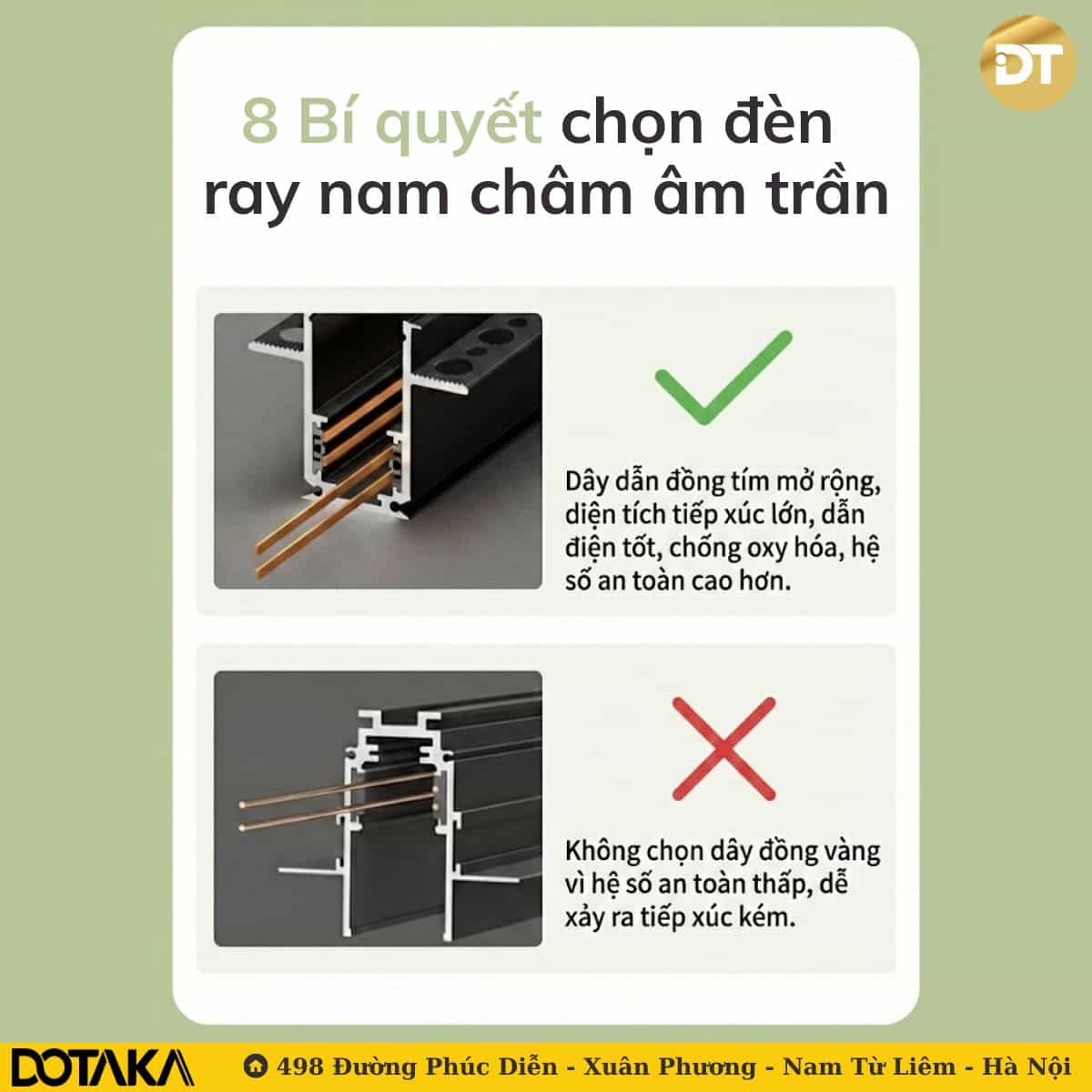 Sử dụng hệ thống dây dẫn bằng đồng vàng