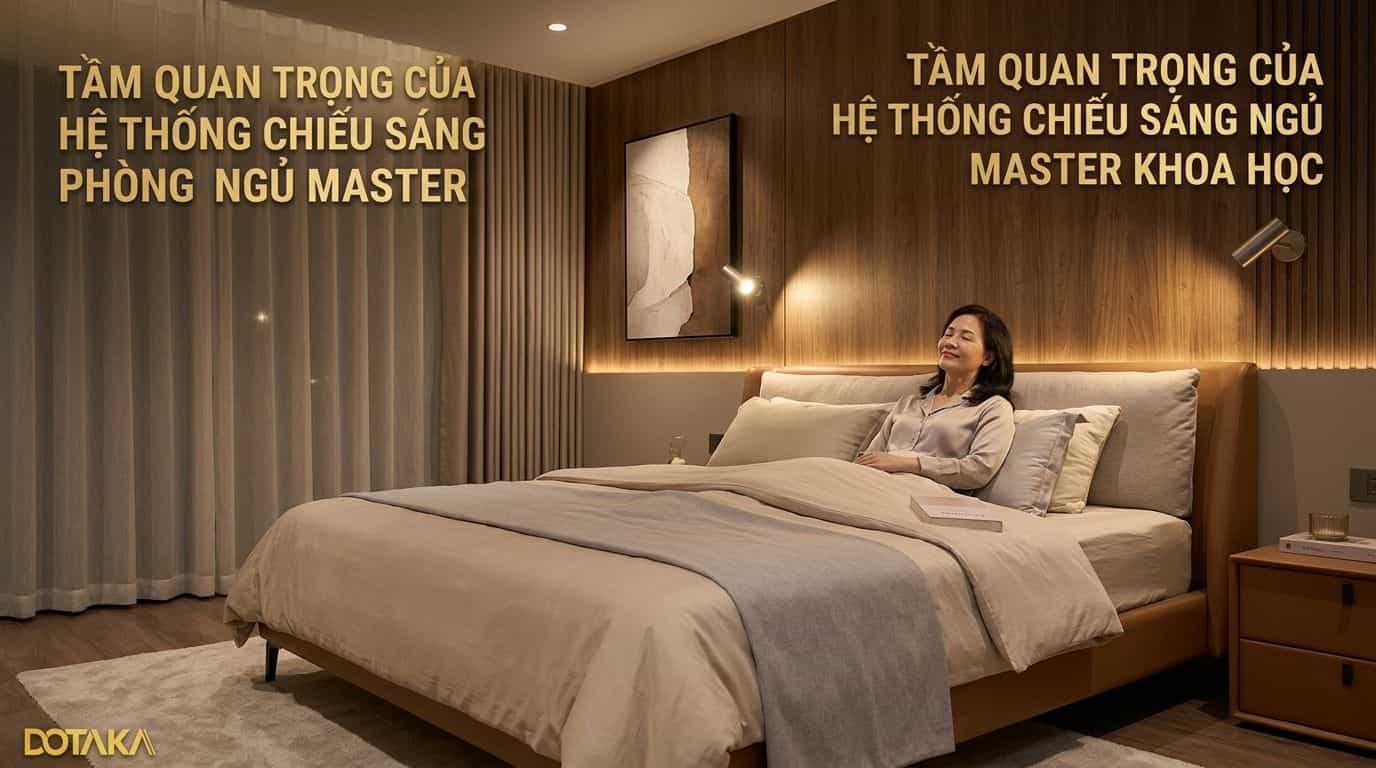 Tầm quan trọng của hệ thống chiếu sáng phòng ngủ Master khoa học
