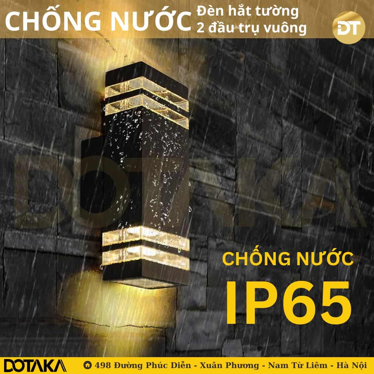 Đèn tường trụ vuông chiếu 2 đầu – Chuẩn chống nước IP65 cho mọi vị trí lắp đặt