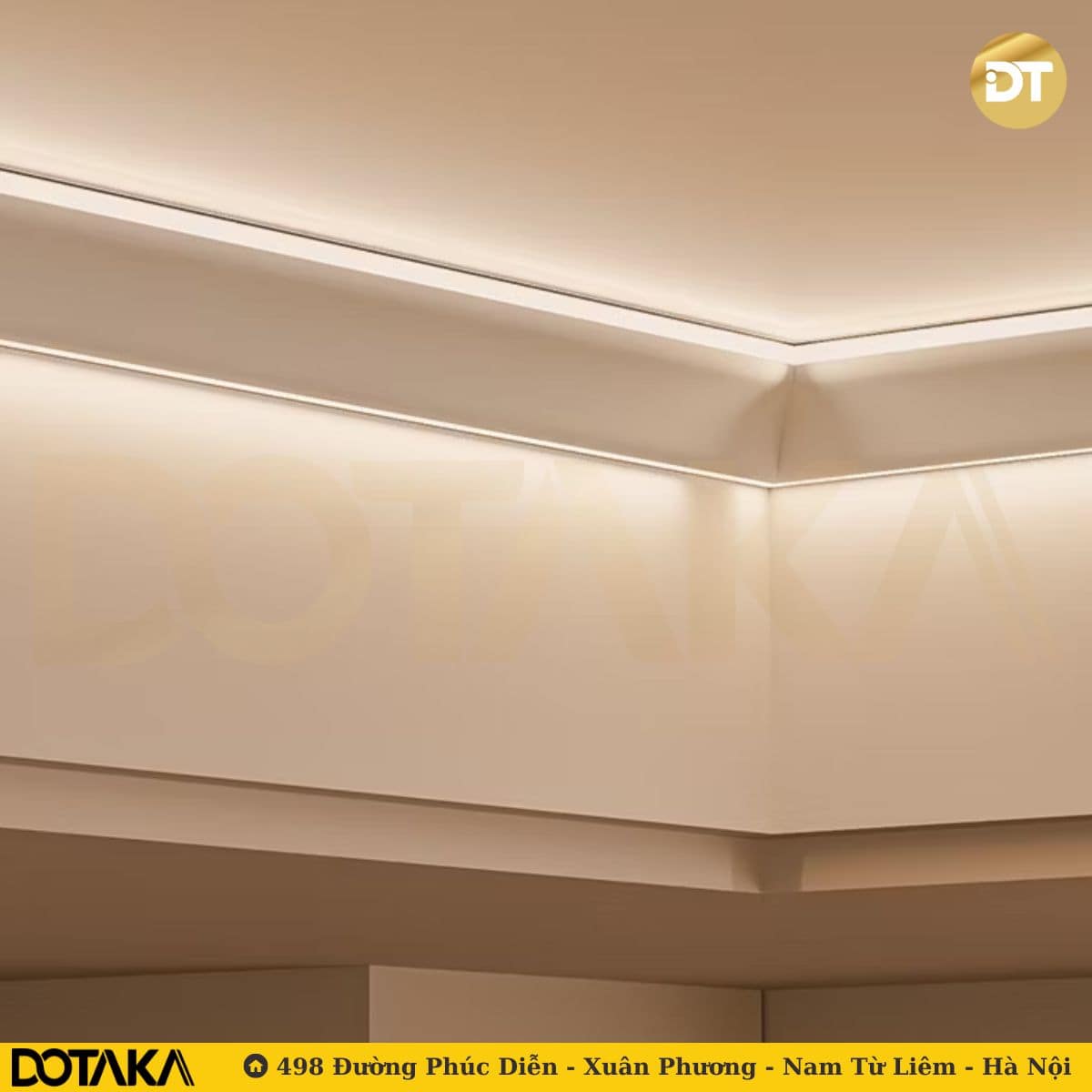 ​  Phào cổ trần LED nhôm LP69-69  ​