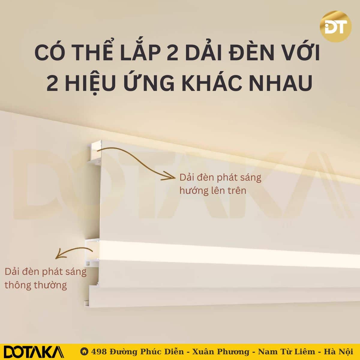 Tùy biến hiệu ứng ánh sáng: 1 hoặc 2 dải LED