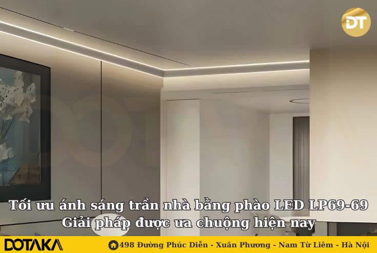 Tối ưu ánh sáng trần nhà bằng phào LED LP69-69 – Giải pháp được ưa chuộng hiện nay