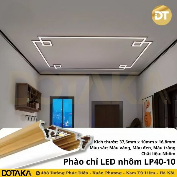 Phào Chỉ LED Nhôm LP40-10