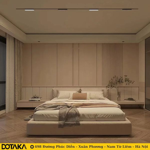 Sử dụng LED ray nam châm tán quang và tiêu điểm gập siêu mỏng cho phòng ngủ