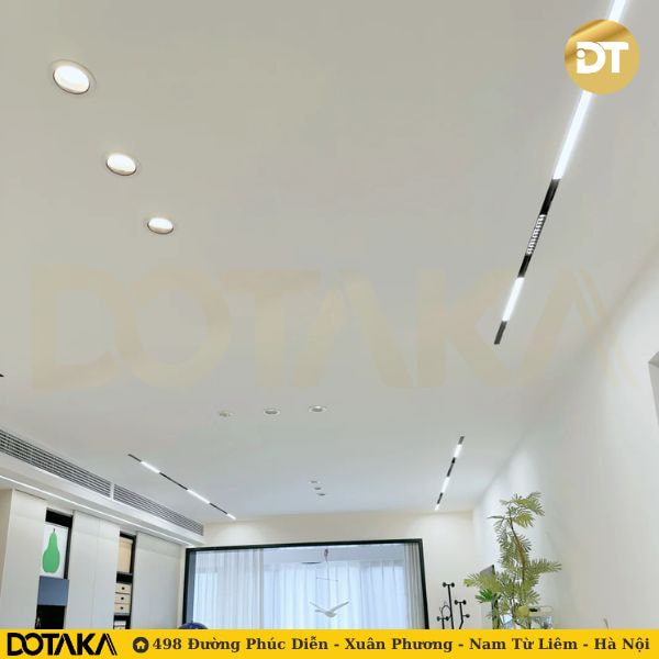 Sử dụng LED ray nam châm tán quang và tiêu điểm cho phòng khách