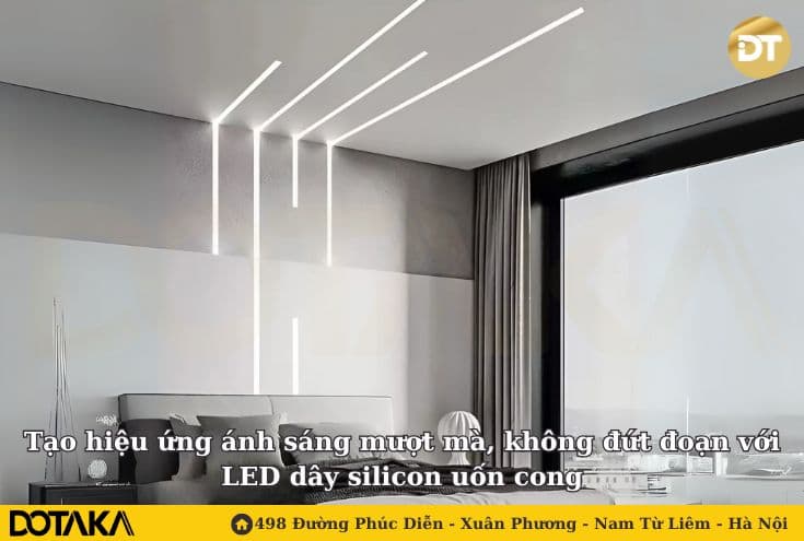 Tạo hiệu ứng ánh sáng mượt mà, không đứt đoạn với LED dây silicon uốn cong